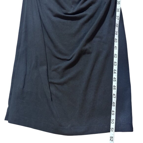 Express L Long Sleeve Black Maxi Dress With Side Ruching Goth Whimsigoth - Picture 9 of 10